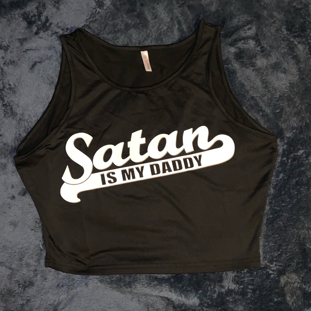 Satan Is My Daddy Crop Top Tank